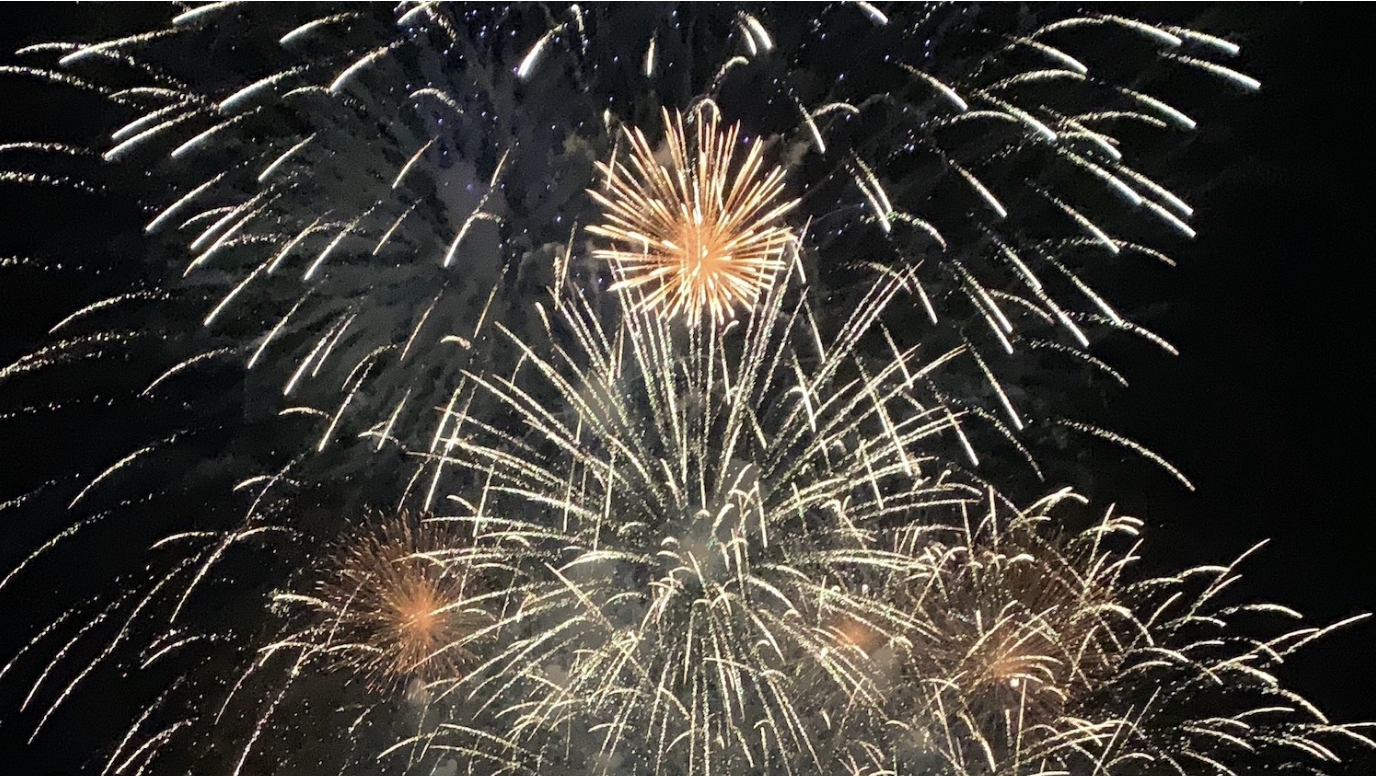 Fireworks on Three Mile Harbor East Hampton Photo: East Hampton Star
